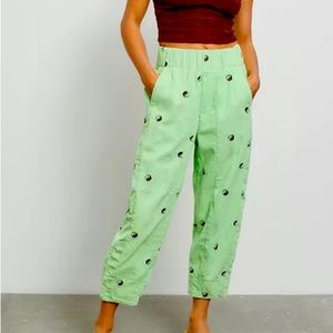 BDG Zaria embroidered corduroy pull on pant